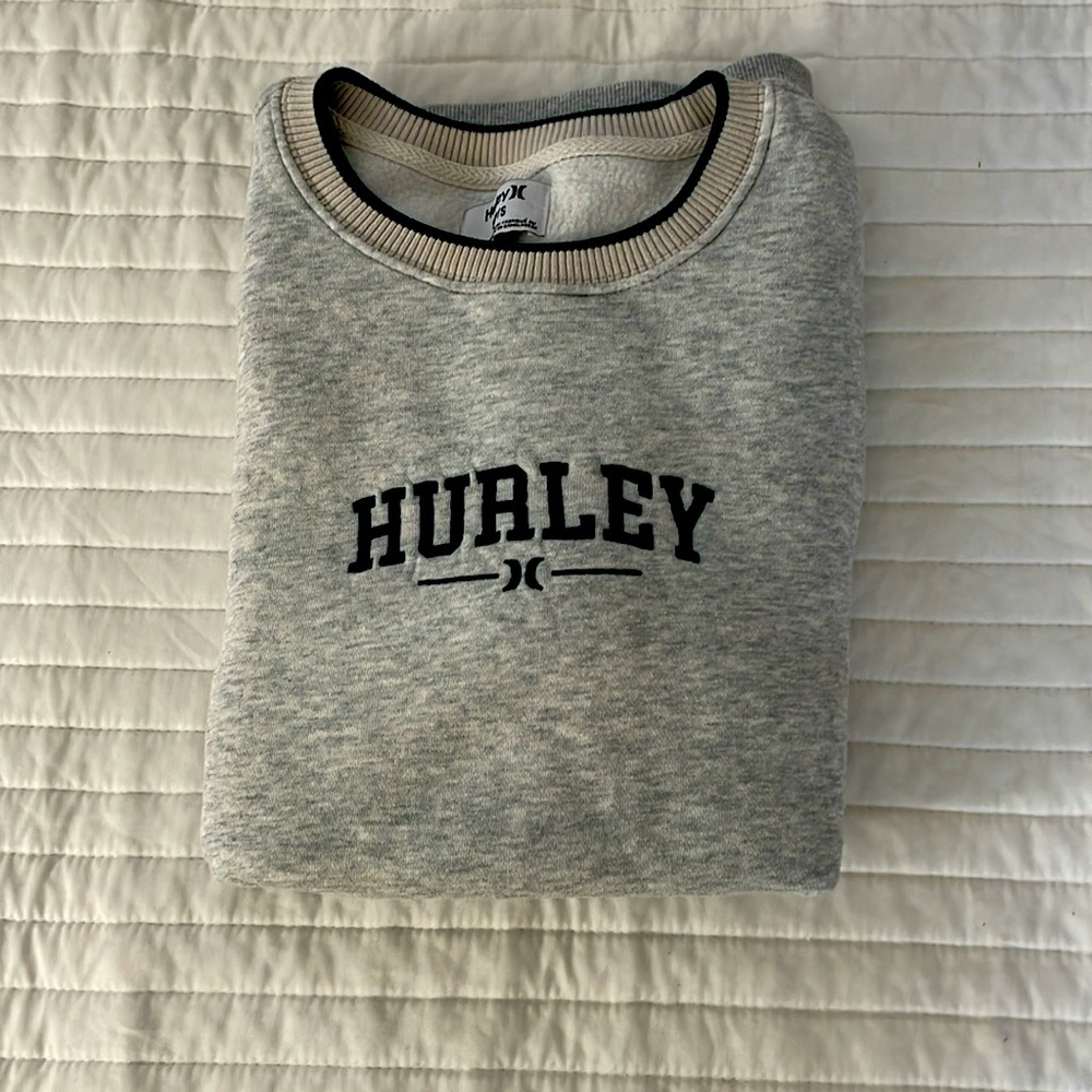 NWOT Vintage Hurley UnisexGray/Blue CrewNeck PulloverSweatshirt Men’s/S Ladies/M